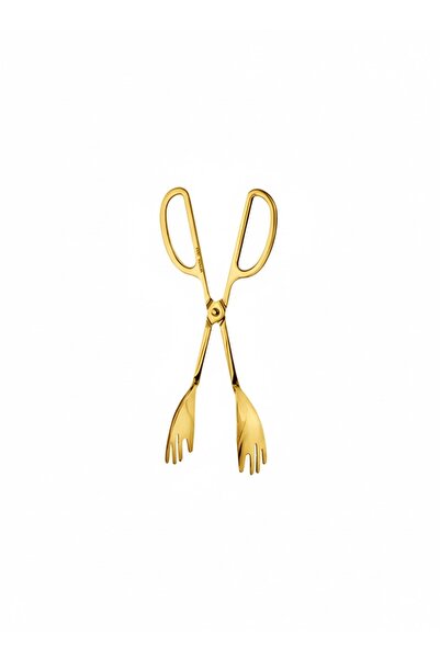 Dame Marie Gold Stainless Steel Pasta Serving Tongs