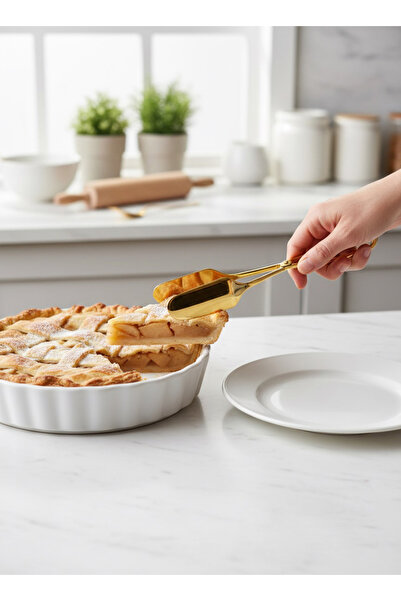 Dame Marie Gold Stainless Steel Pastry Serving Tongs