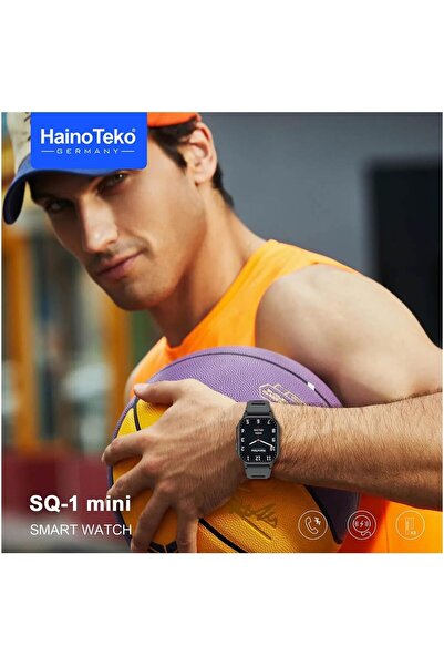 HAINOTEKO SQ1 Mini Smart Watch - Full Screen AMOLED, 3 Straps & Wireless Charger