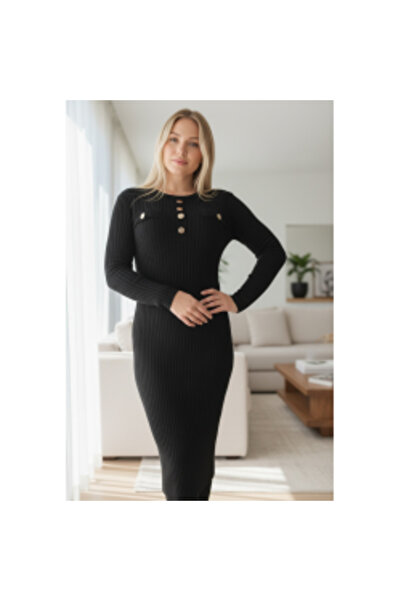 Sama knit dress with buttons