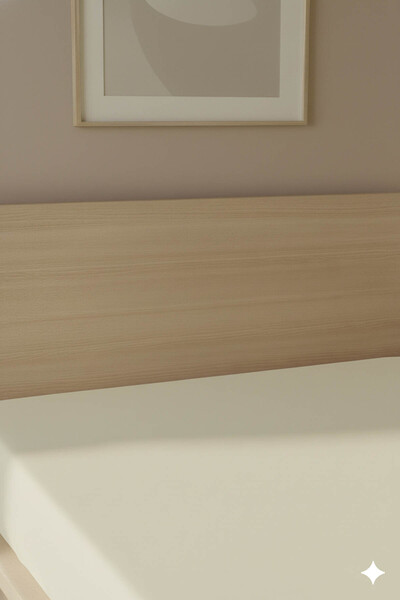 FAVORA 100% Cotton Ranforce Premium Single Bed Sheet - Cream