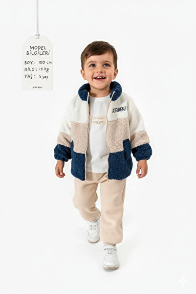 Mamman's Winter Welsoft, 3-Piece Baby Boy Set with Plush Jacket
