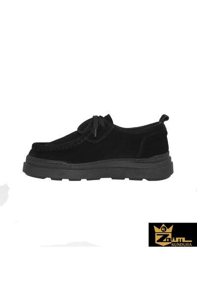 Zaim Kundura Women's Black Genuine Suede Shoes