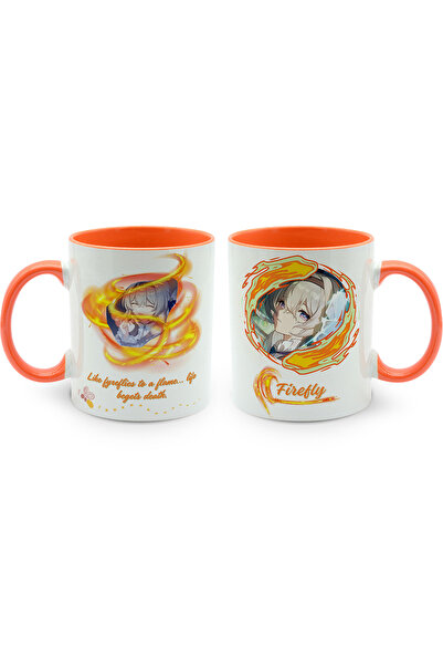 Kupabaskıcısı Honkai Star Rail Firefly Porcelain Mug Cup – Anime Design – Double-Sided Printing