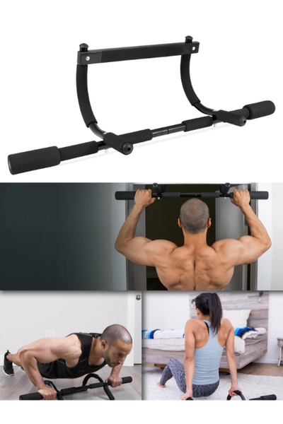 EliteEco Multi Grip Lite Pull Up Chin Up Bar Heavy Duty Doorway Upper Body Workout Bar for Home Gyms