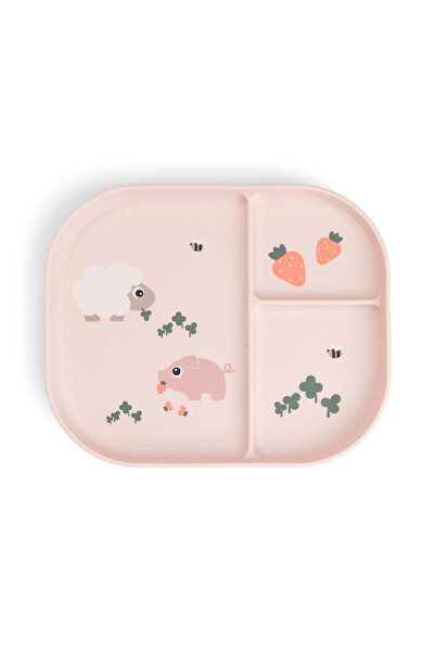 Done By Deer Foodie Tiny Farm Powder compartmentalized plate