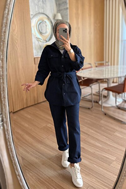 Ka Hijab Soft Suit - Navy Blue