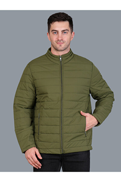 Fort Collins By Styli Men Olive Green Padded Bomber Jacket