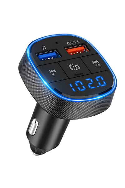 SGTT Modulator FM cu Bluetooth și USB, redare muzică, apeluri hands-free, compatibil cu Android și iOS