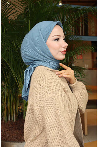 sefamerve Pilise Eşarp 70345-16 Kot Mavi