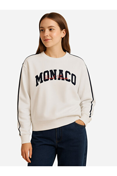 Victor and Jane By Styli Off White Monaco Sweatshirt - 100% Cotton Fleece