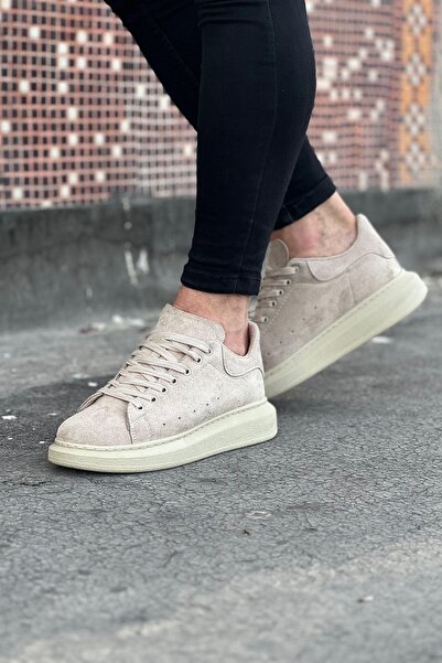 Mhoda Shoes Rlx096 Men's Casual Lace-Up Suede Casual Shoes Sbt - Beige