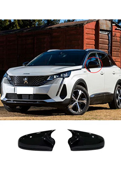 Sheyzen Peugeot 3008 Batman Yarasa Ayna Kapağı Parlak Siyah 2017-2023