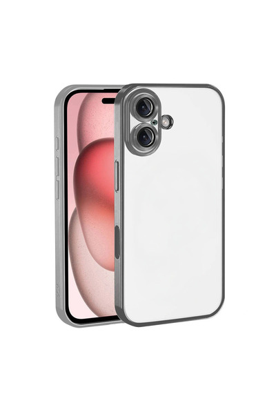 Twin Store إيفون 17 مع عدسة سيليكون - رمادي تيتانيوم