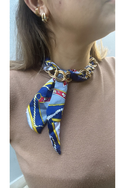 Pukka Collectionn Zincirli Fular Kolye Fular