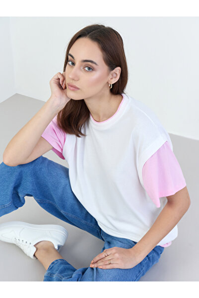 Styli Oversized Color Block T-Shirt