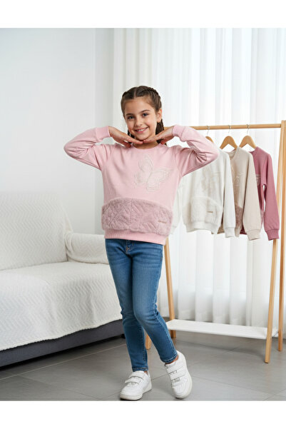 NEWCO YENİ SEZON KIZ ÇOCUK PELUŞ SWEAT TSHİRT