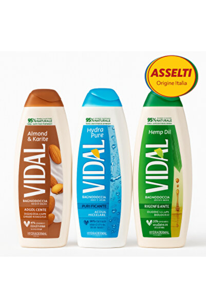 Vidal Set ASSELTI® Origine Italia – Colecția Nutri-Pure – 3 x 500 ml