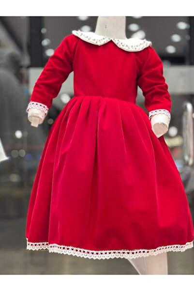 Banuta Girls' winter velvet dress