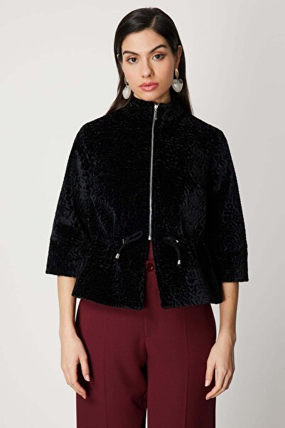 Mi Pret a Porter Mi Beli Bağcıklı Dik Yaka Ceket