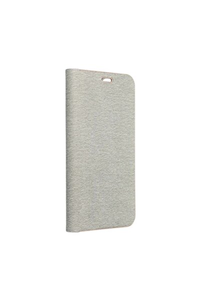 megaMobile Husă de protecție cu clapă pentru Samsung Galaxy A05 cu închidere magnetică și interior din microfibră - Argintie