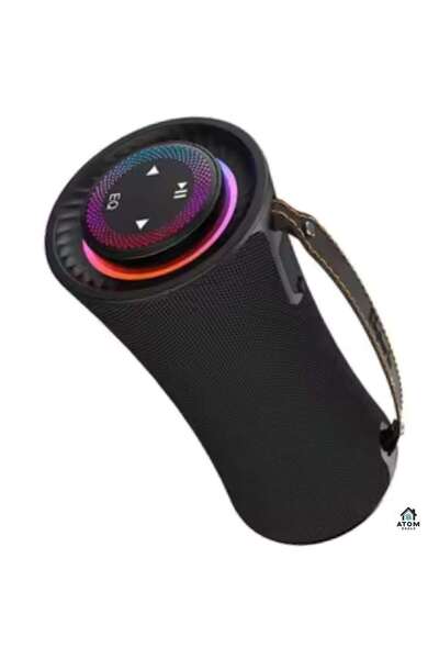 ATOM DEALS ® Portable Speaker, 80 W, 2.1 Stereo, Bass Reflex, Bluetooth 5.3, LED, IPX5