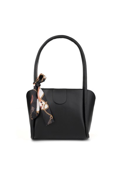 Nudia Nudi Çift Saplı Fular Detaylı Küçük Boy El Kol ve Omuz Çantası