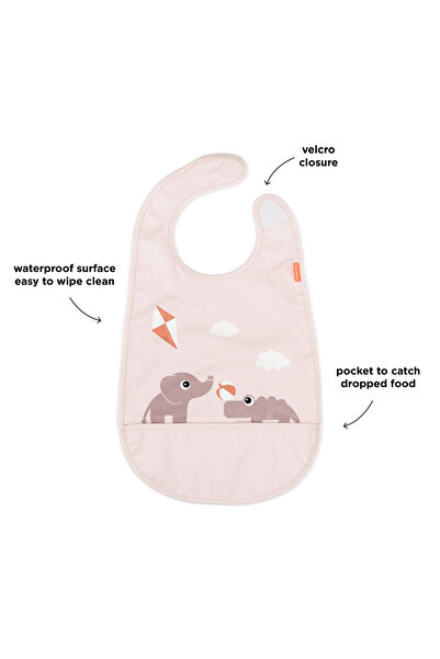 Done By Deer Playground Powder bib with hedgehog