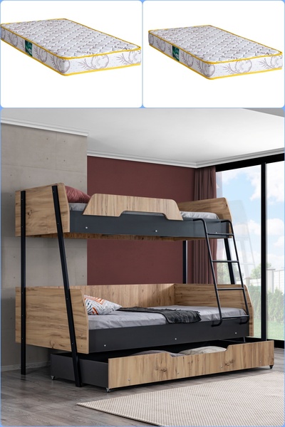 Setay Ranza, Alba Geniş Yavrulu Ranza, 120x200 cm - 90x200 cm - Ceviz-Antrasi...