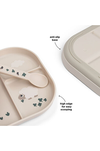Done By Deer Foodie Tiny Farm Sand compartmentalized plate