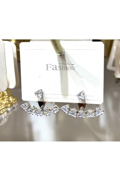 Fashion Jewellery أقراط VIP المرصعة بالأحجار الكريمة تحت الأذن