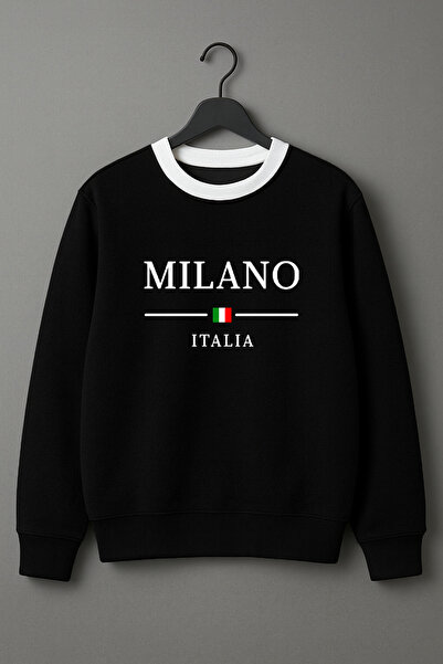 Revasser Unisex Kadın/Erkek MILANO Özel Tasarım Renkli Beyaz Yaka Oversize Bi...