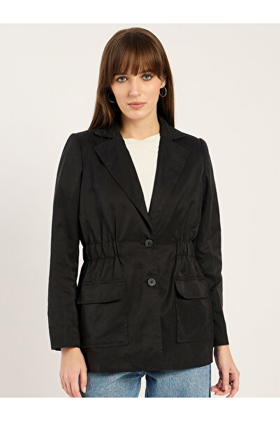 Femmella By Styli Women Black Cinched Waist Blazer