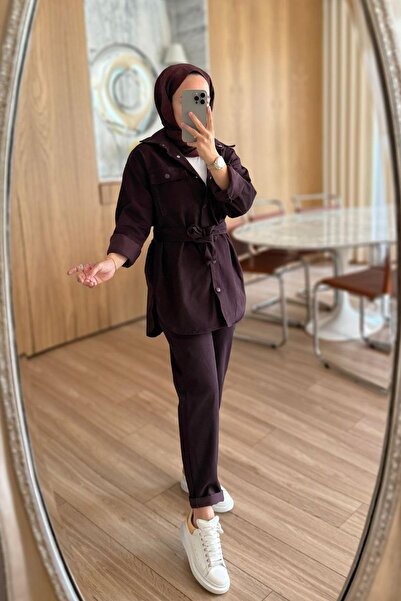 Ka Hijab Soft Takım - Mürdüm