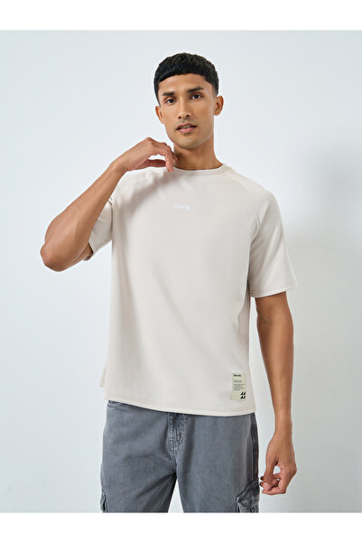 Styli Oversized Minimal Print Heavy Jersey T-Shirt