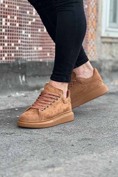 Mhoda Shoes Rlx096 Men's Casual Lace-Up Suede Casual Shoes - Tan