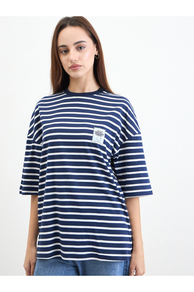 Styli Striped Round Neck T-Shirt