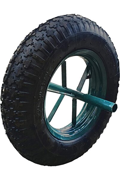 Raco عجلة عربة يدوية بديلة - مطاط صلب، حافة فولاذية، إطار مقاوم للثقب (هوائي)