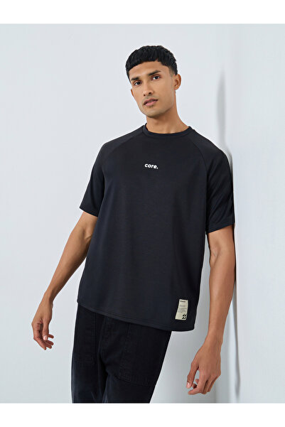 Styli Oversized Minimal Print Heavy Jersey T-Shirt