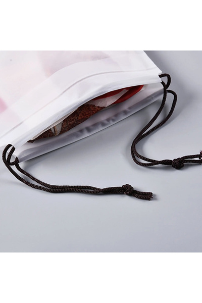 OEM Set of 10 Storage Bags with Drawstring, 30×40 cm, Transparent PVC