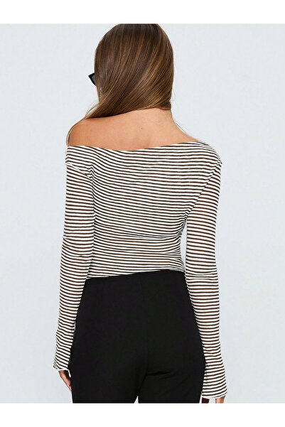 Take Two By Styli Women Striped One Shoulder Top