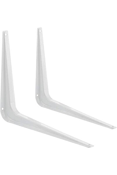 Raco Light Duty Shelf Brackets Tripod Triangle L Brackets, 2pcs (10x12 INCH, White)