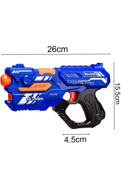 OEM Toy NERF-style pistol with soft foam darts, manual loading, 14 projectiles included