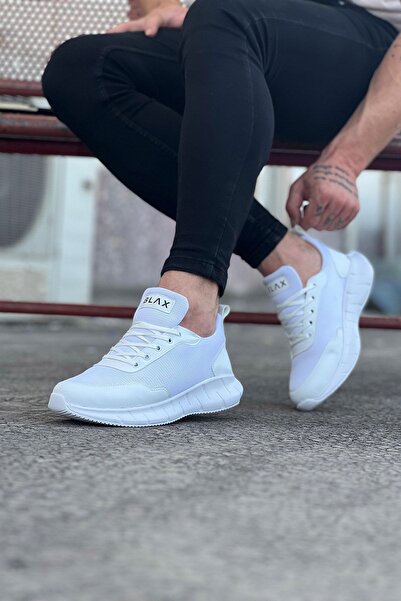 Mhoda Shoes Rlx063 Men's Casual Lace-Up Sneakers Tbt - White