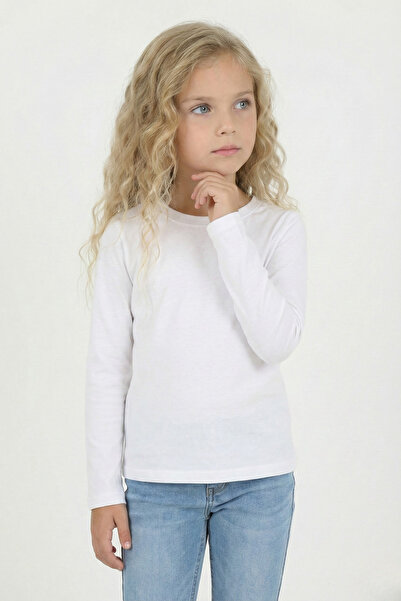 Ceylin Fashion Kız Çocuk %100 Pamuk Uzun Kollu T-Shirt CF-25033