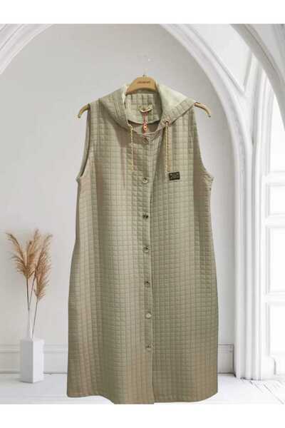 HESNA Thin Quilted Hooded Vest