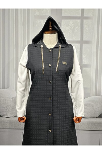 HESNA Thin Quilted Hooded Vest