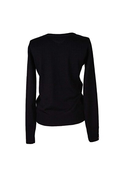 trender Gny01 Sleeve Detailed O Neck Black Women's Sweater 26Kl71V91001