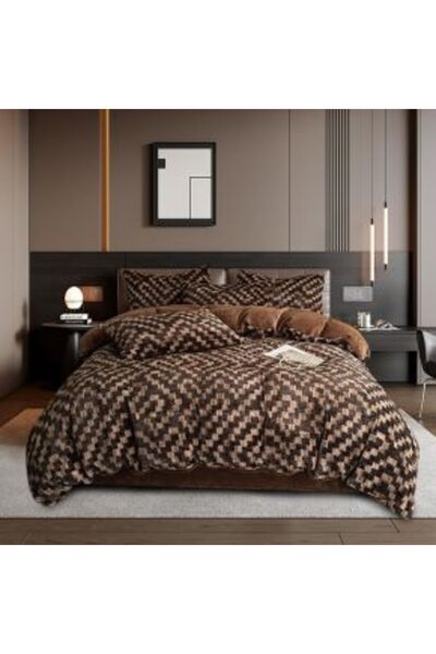 OEM Bedding set with 4 pillowcases and fitted sheet - Chinchilla velvet