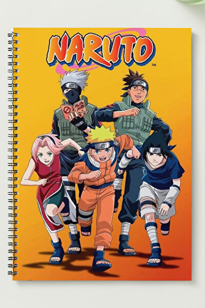 BLACKONECLASS NARUTO ANİME A5 Metal Spiralli Çizgisiz kalın bristol Kapak NAR...